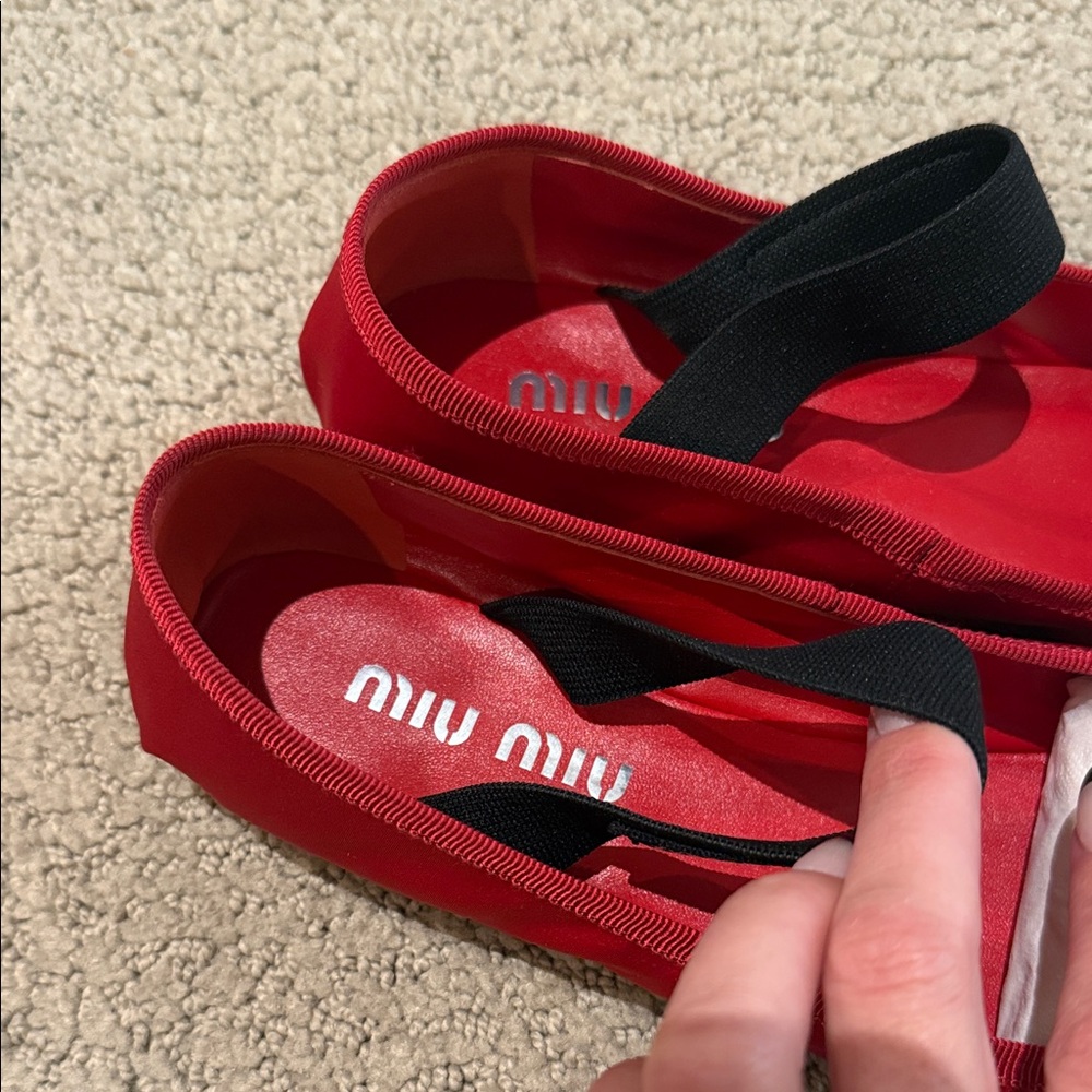 Miu Miu ballet designer flats- AUTHENTIC - Picture 3 of 5